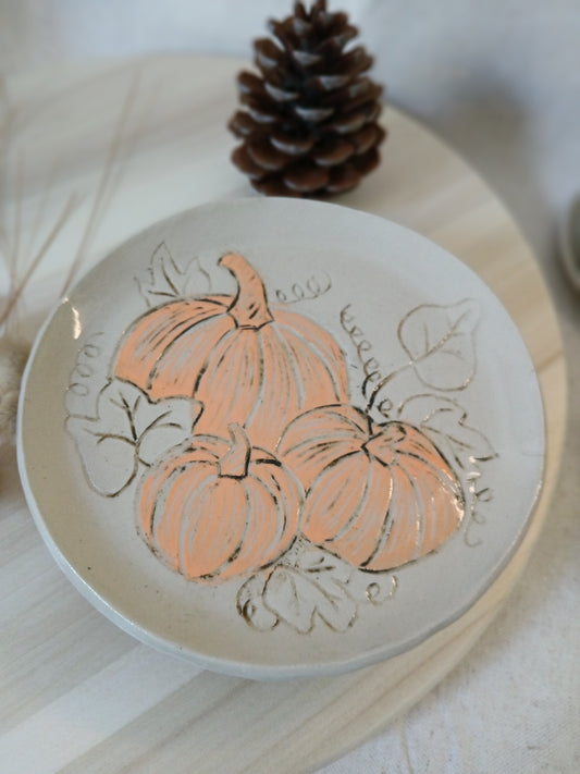 Assiette à dessert Citrouilles