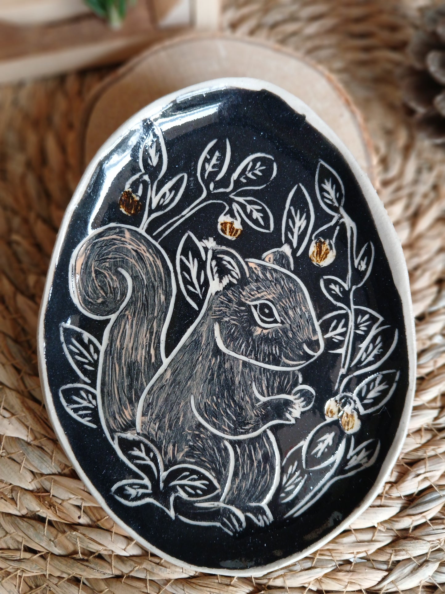 Coupelle écureuil et noisetier