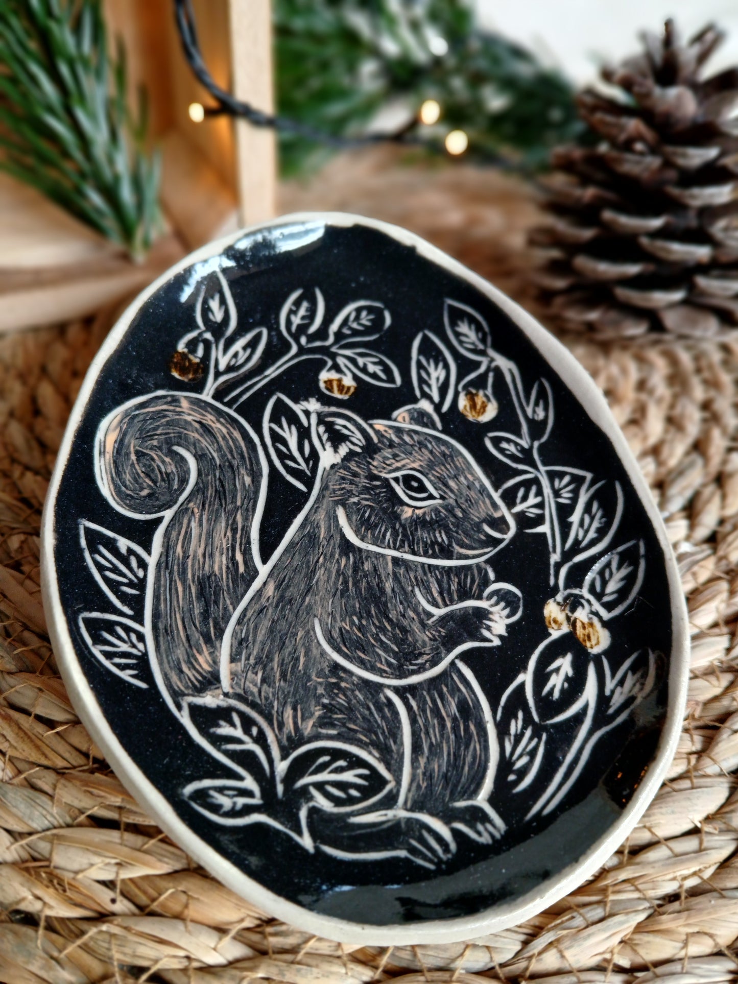 Coupelle écureuil et noisetier