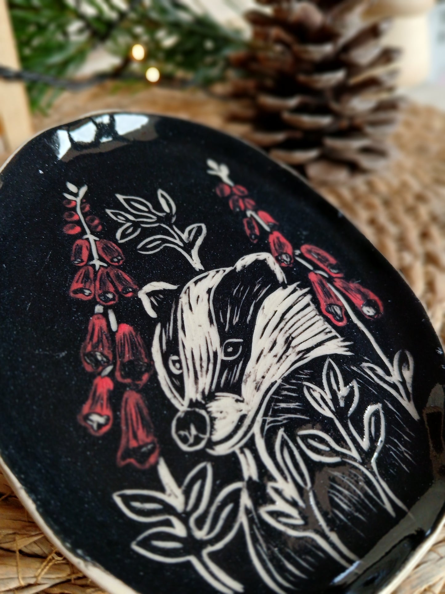 Coupelle blaireau et digitales